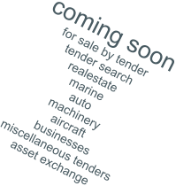 coming soon for sale by tender tender search realestate  marine auto machinery aircraft businesses  miscellaneous tenders asset exchange