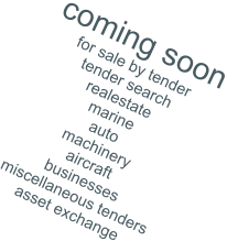 coming soon for sale by tender tender search realestate  marine auto machinery aircraft businesses  miscellaneous tenders asset exchange